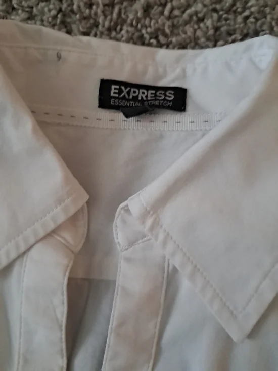 Express Men's White Button-Down Shirt - Classic Fit - Picture 6 of 13